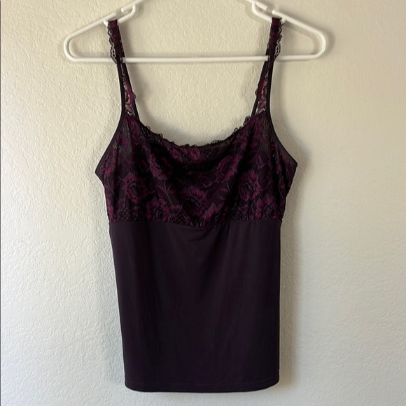 Felina Lingerie Elegant Purple and Gray/Black Lace Camisole Size L - Picture 6 of 10